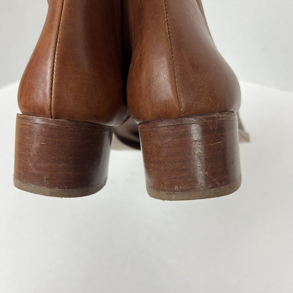 Sabani Florence Made in Italy‎ Leather Ankle Boots Sz 36 US 6 Cognac Preppy - Picture 6 of 9
